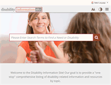 Tablet Screenshot of disabilityinfosite.com